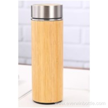 500mL Plastic Bottom Bamboo Vacuum Bottle